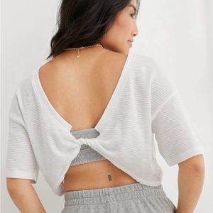 Aerie Waffle Flip Out Reversible T Shirt